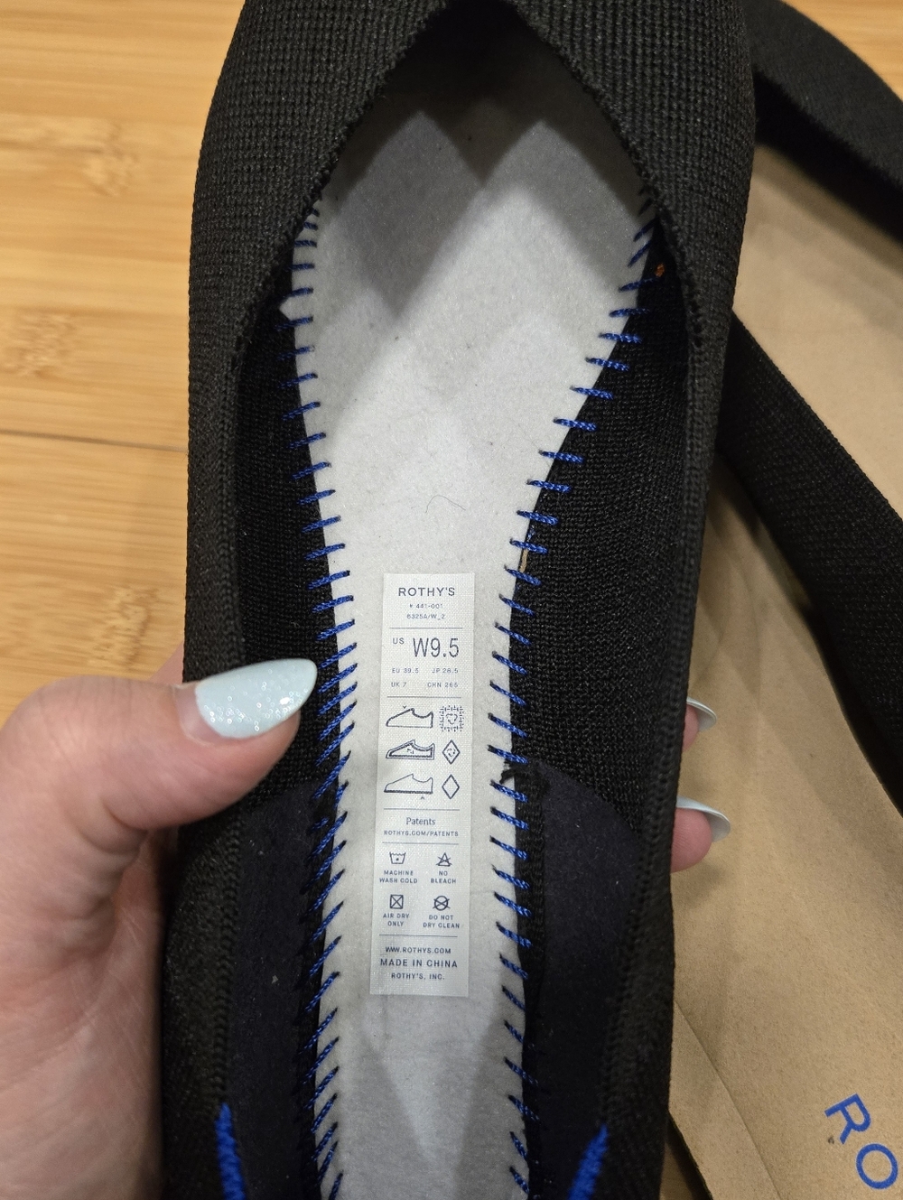 Rothy's The Daily Flat solid black - 9.5 - Picture 3 of 5